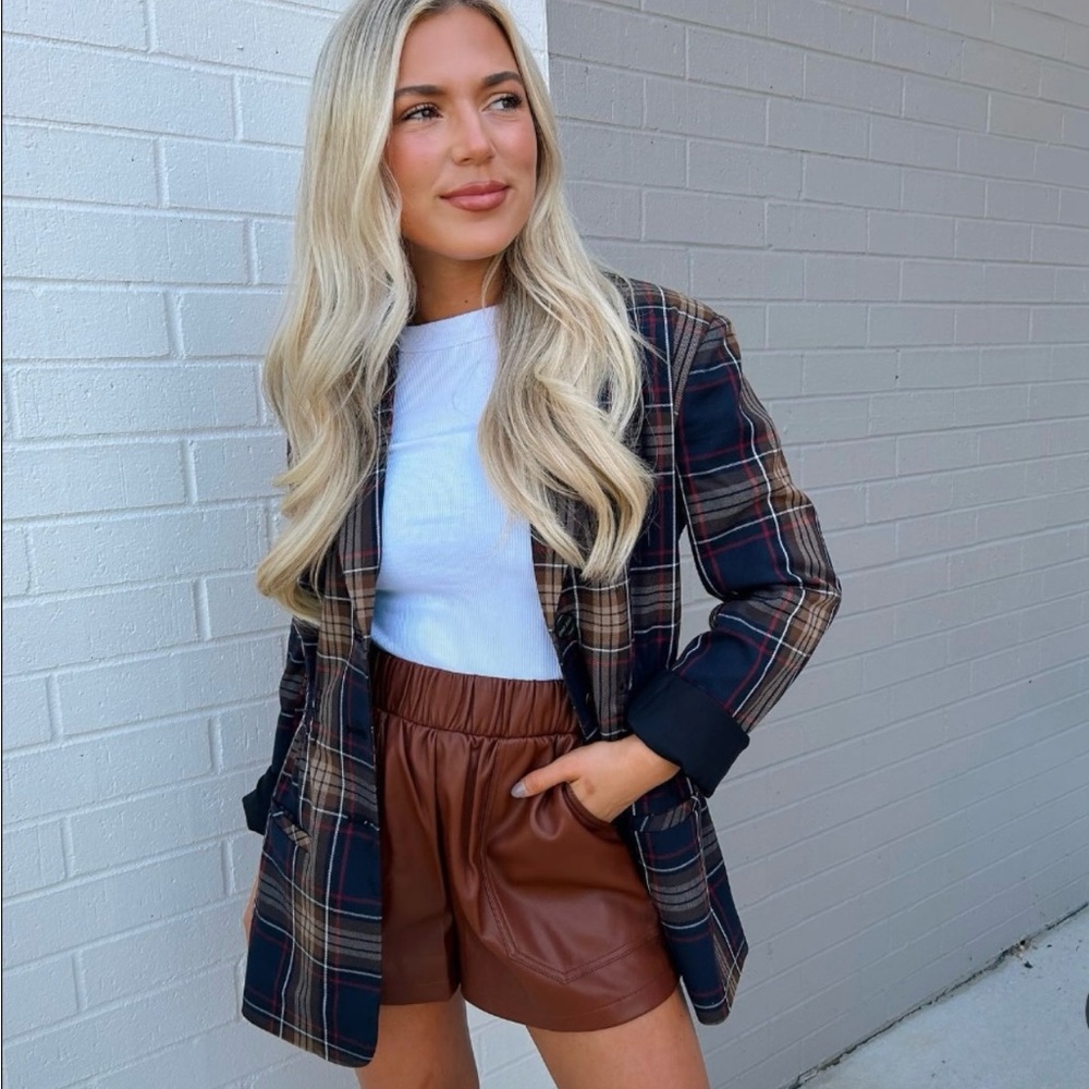 Steve Madden Frida Plaid Jacket NWT